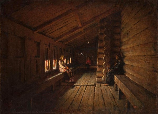 В. Верещагин «Перед исповедью на паперти сельской церкви», 1888 г.