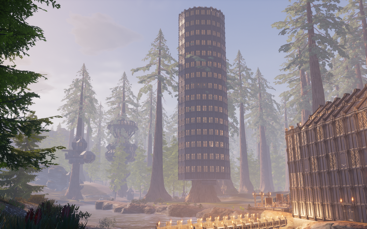 Общий вид дома на дереве.