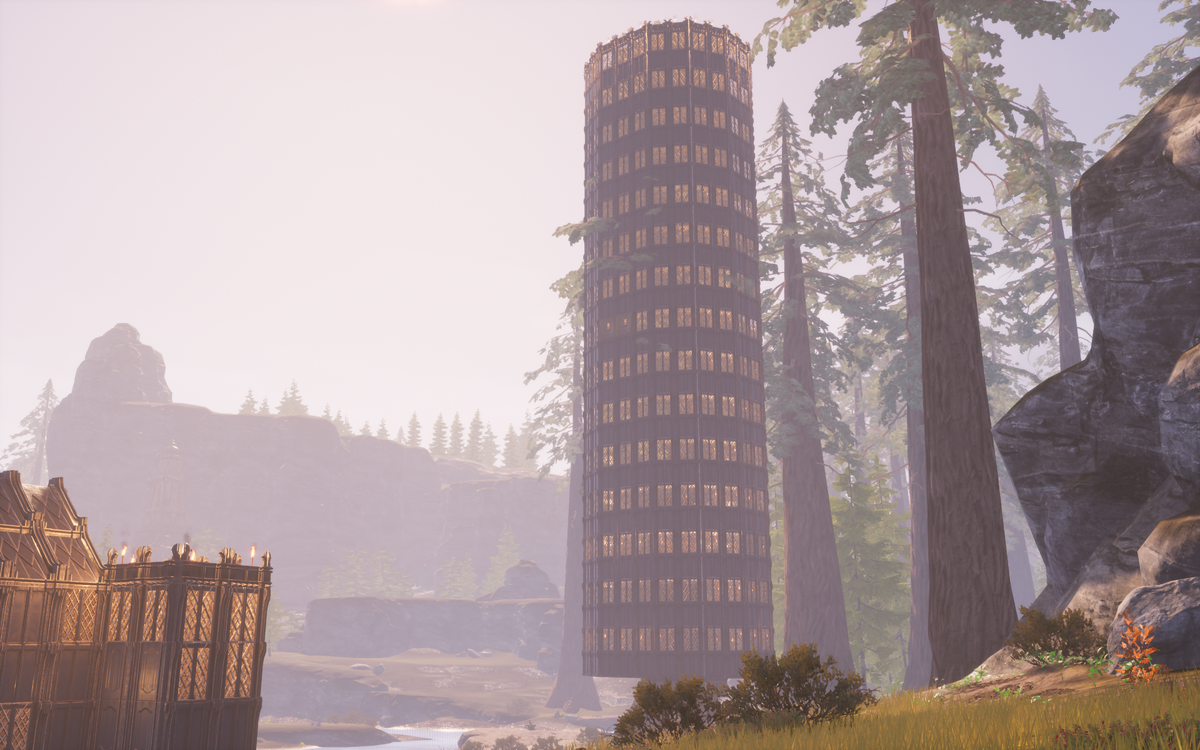 Общий вид дома на дереве с другого ракурса. 