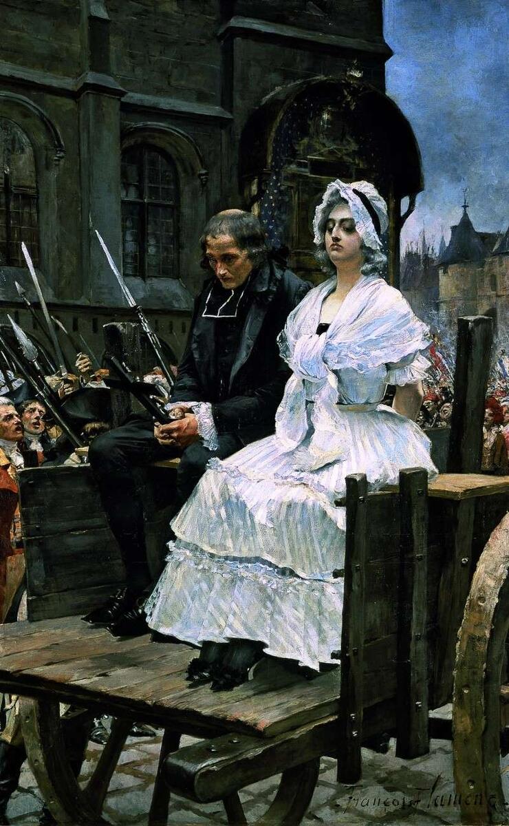 Мария-Антуанетта на пути к казни, картина Франсуа Фламенга (1887 г.)