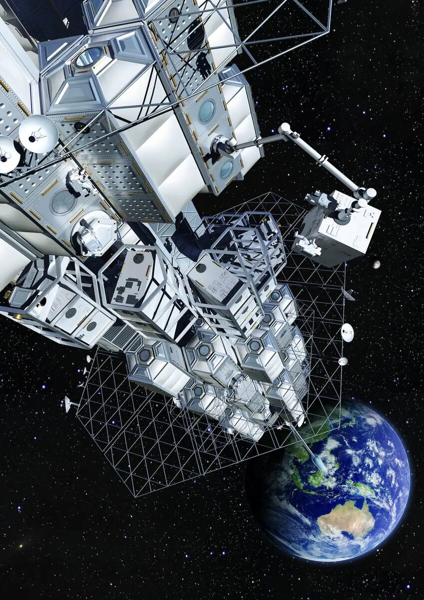 The Obayashi Corporation's concept drawing for its proposed space elevator. Courtesy of Obayashi Corporation 