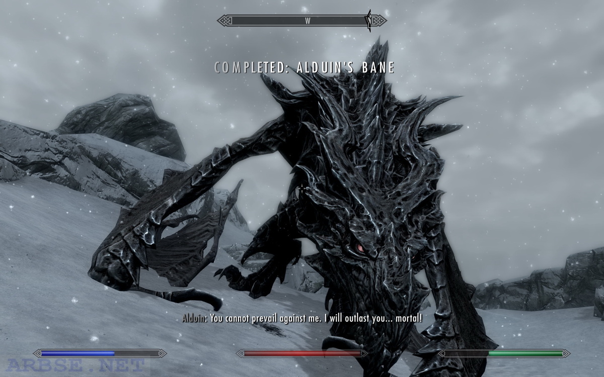 Карт из игры, во время Первой битвы с Алдуином на Глотке мира. 