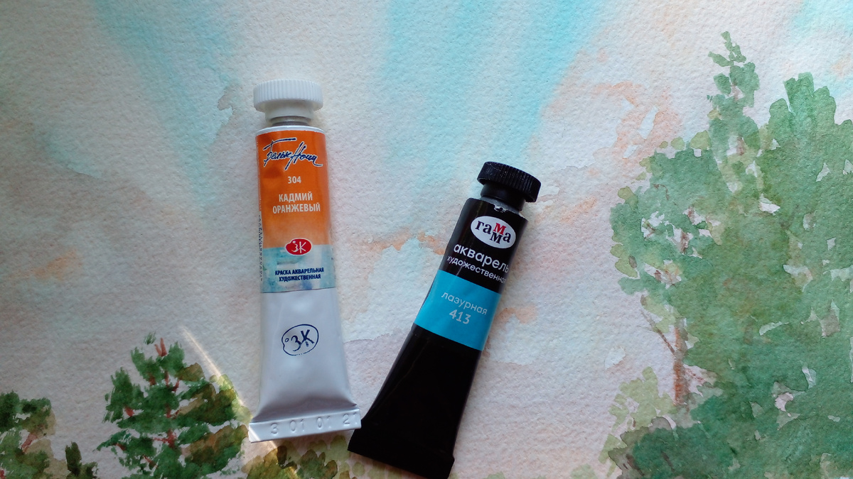 Фрагмент первой работы с использованием лазурной.