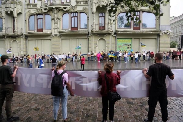 Митинг в поддержку военнопленных, находящихся в РФ, Одесса. Фото © Gettyimages / SOPA Images