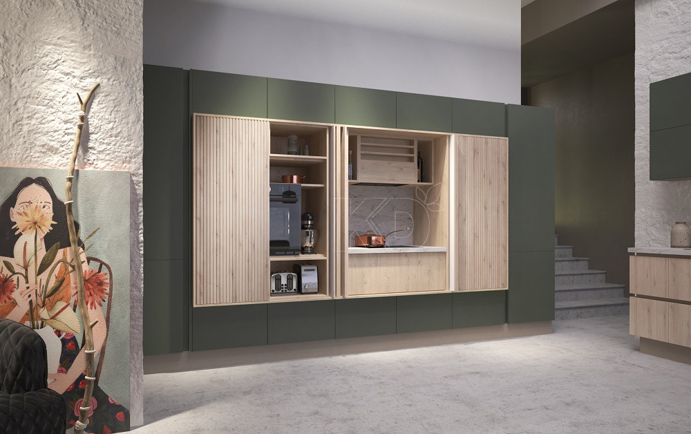 Сдвижная система открывания крупных фасадов позволяет менять дизайнерские акценты