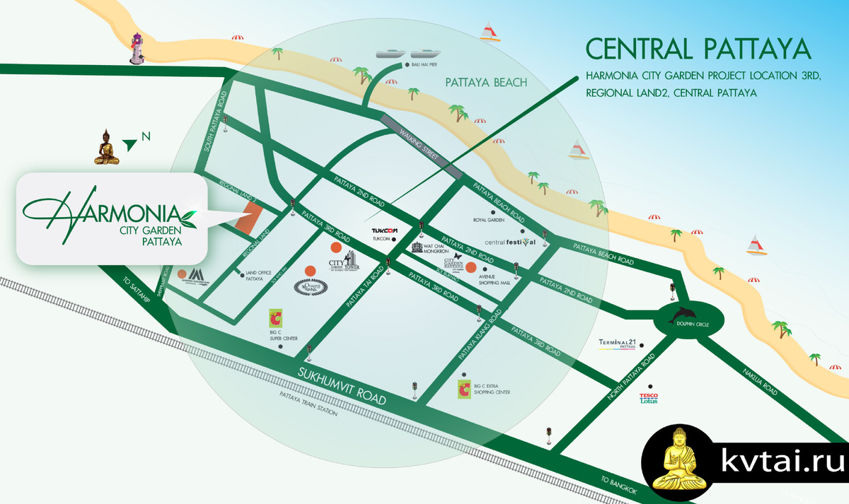 Расположение Harmonia City Garden 
