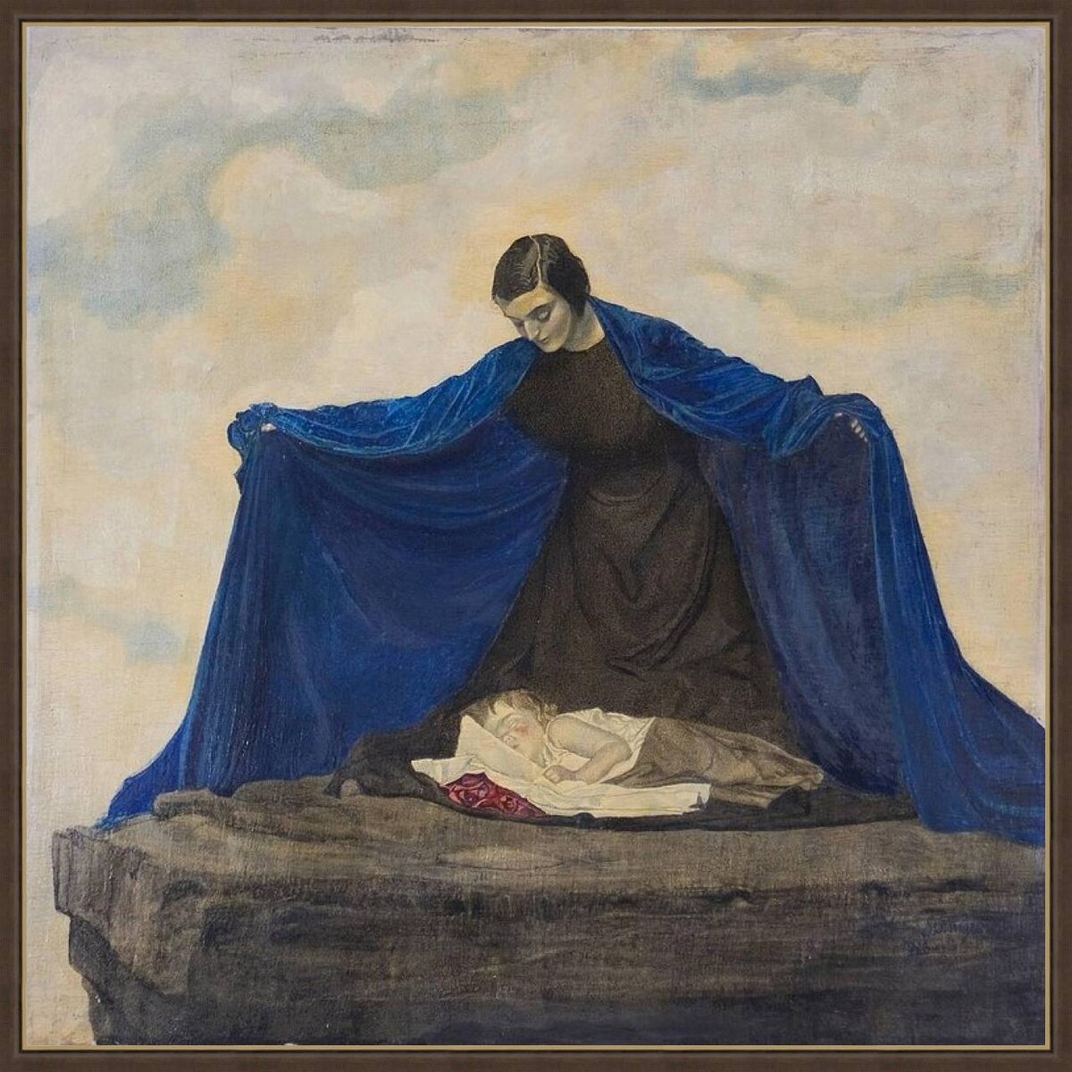 Иллюстрация - картина "Мальчик под защитой матери" художника Сидони Спрингера.