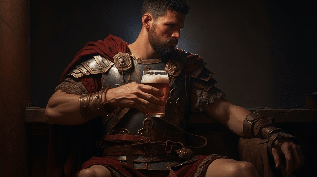 Римляне, как известно, считали пиво презренным напитком, и предпочитали божественное вино.