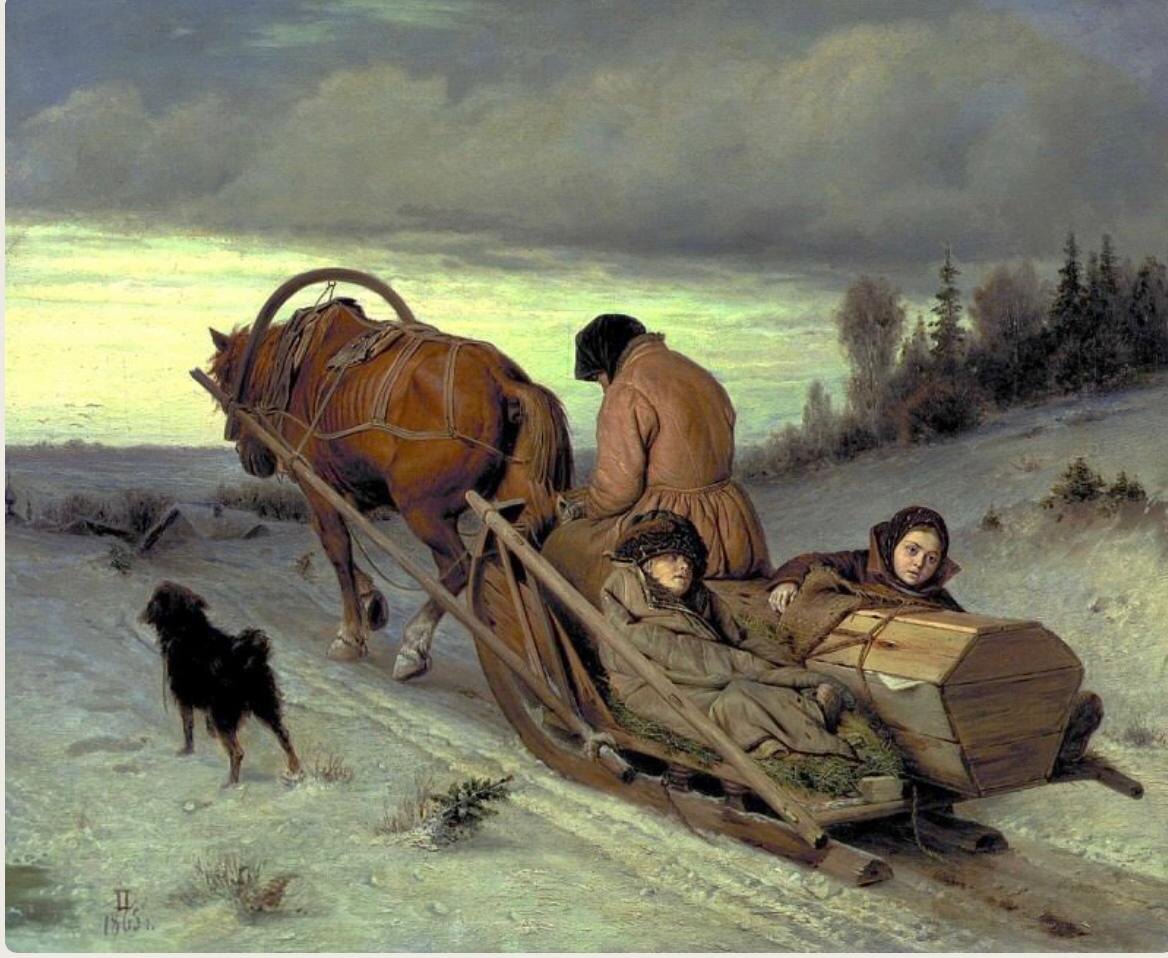 Василий Перов. «Проводы покойника». 1865