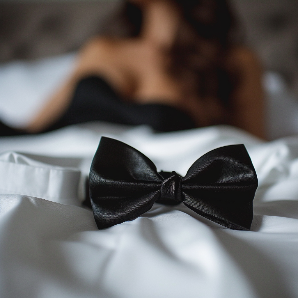 Мужская бабочка на пастели