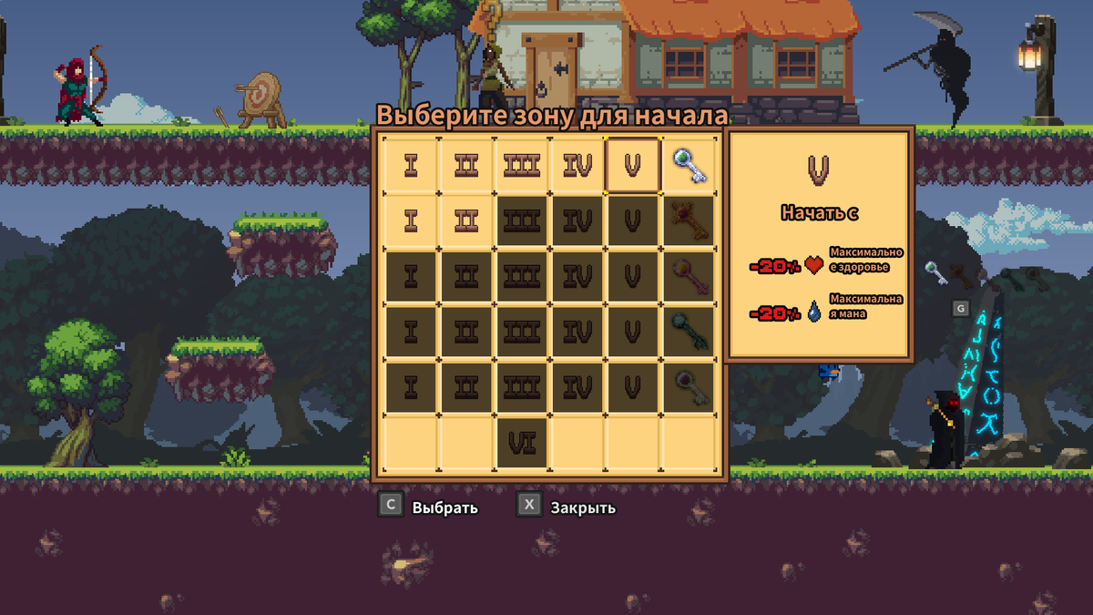 Строение мира. Пять локаций с боссами = ключ. Пять ключей = финальный босс.