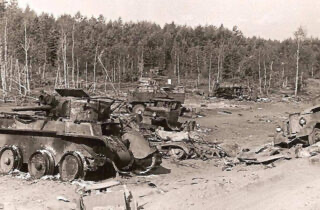  Разгромив крупные ударные группировки советских войск на Белостокском направлении, немецкие войска открыли себе дорогу на Минск, падение которого ознаменовало первую серьезную победу Гитлера.