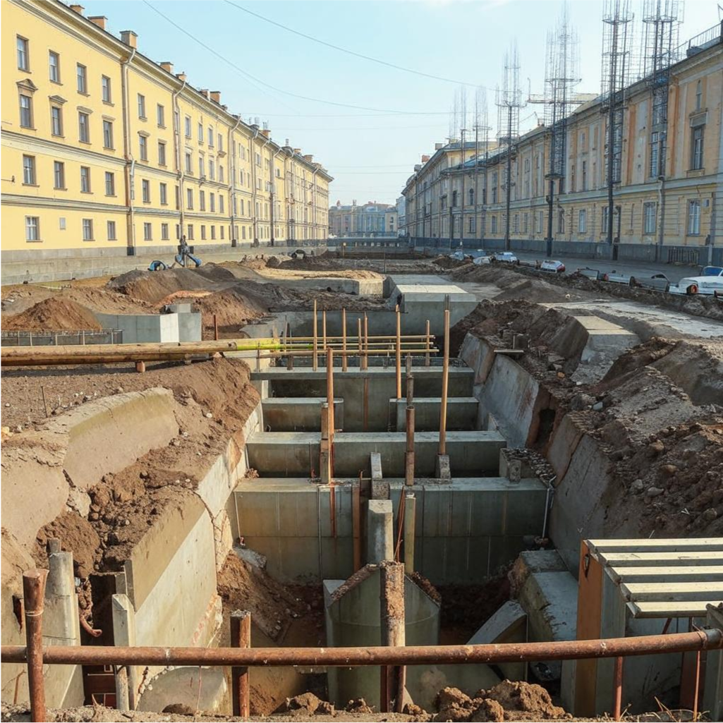 Разметка фундамента и разбивка свай в Петродворцовом районе: шаг к надежному строительству