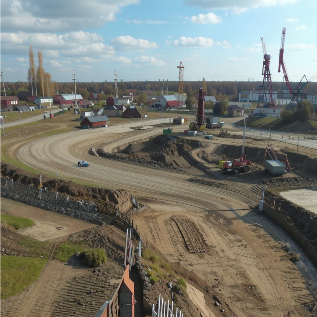 Съемка благоустройства территории в поселке Кузнечное 