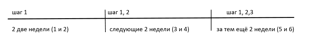 Схема этапов внедрения в жизнь шагов описанных в статье