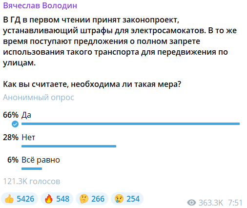    Скриншот:Telegram/Вячеслав Володин