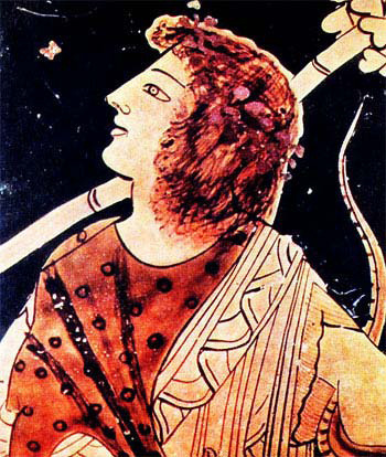 Тантал. Вазописец Клеофрада Менада. Фрагмент росписи амфоры. Около 500 - 490 гг. до н. э.