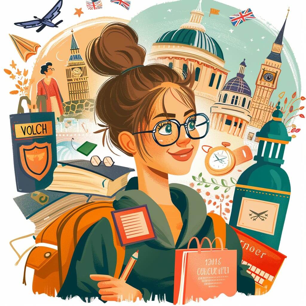 "Как же выучить английский язык?" думает девушка, отправляясь в путешествие по 7 странам