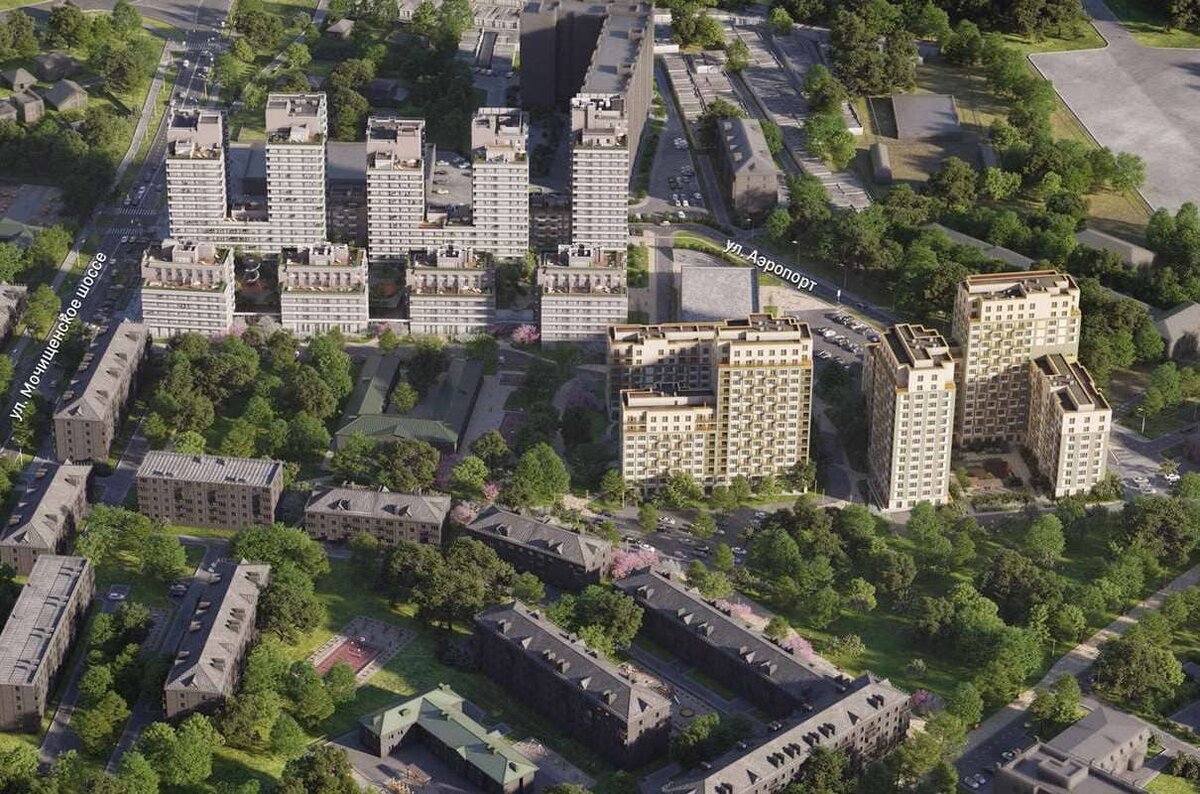 Проект и план застройки ЖК Авиатор в Новосибирске
