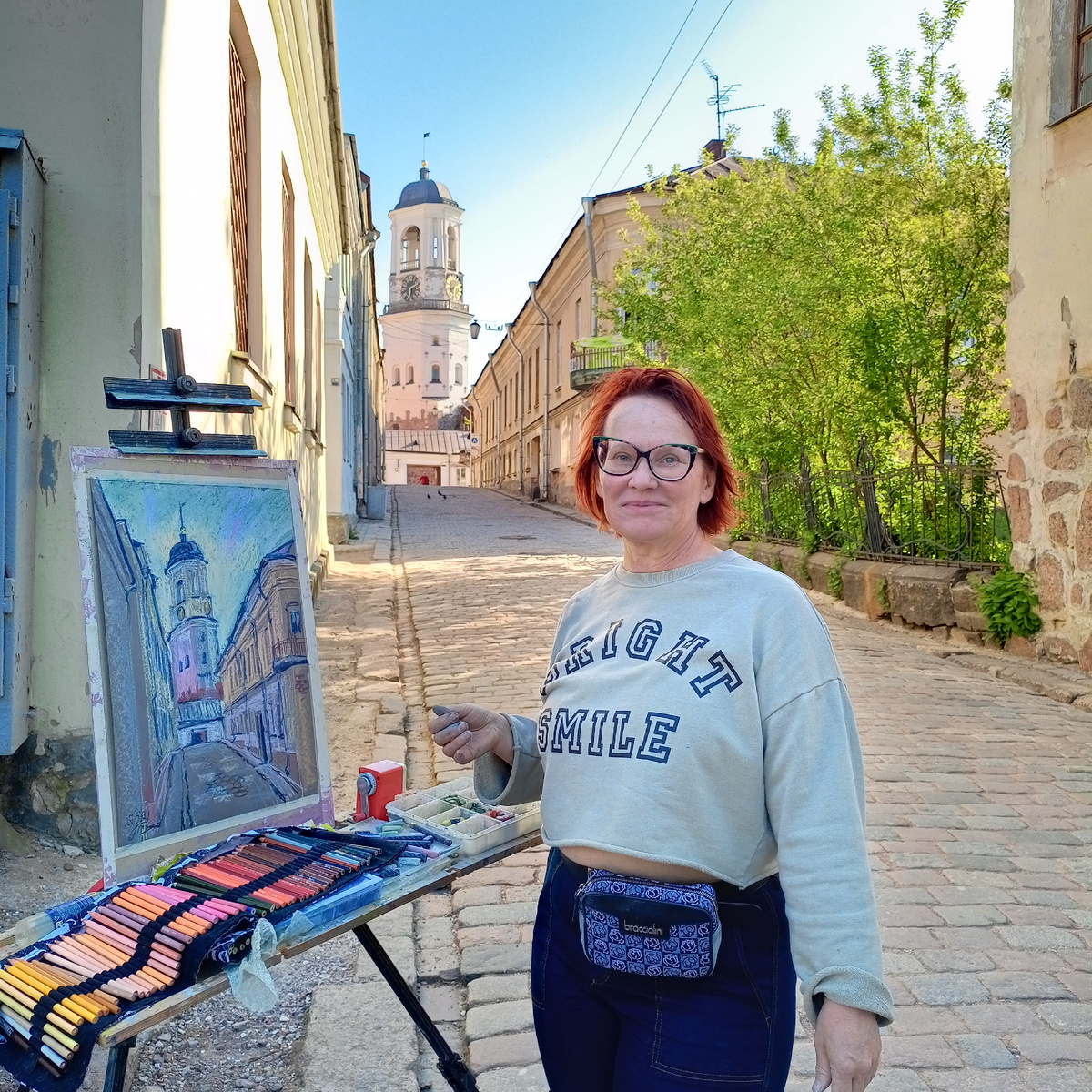 Алла Ежова на пленэре