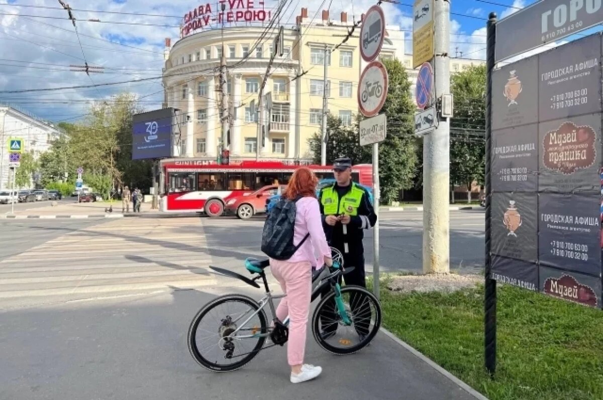    С начала года в Тульской области произошло 54 ДТП с велосипедистами