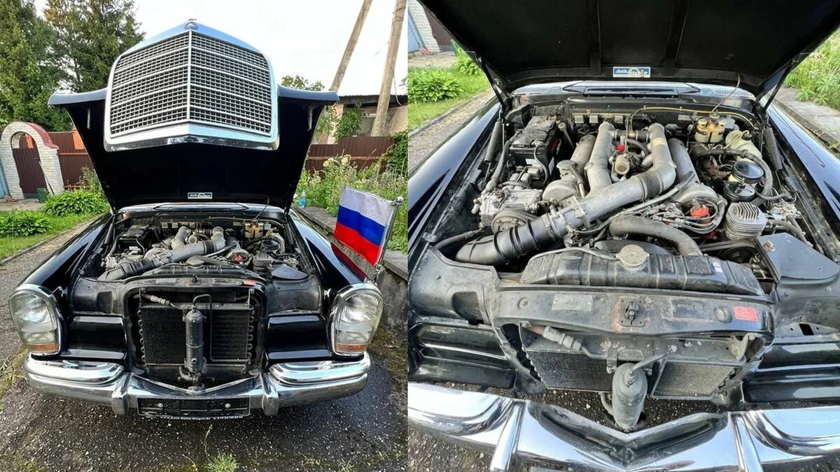 Редкий лимузин Mercedes-Benz 600 Pullman (W100) выставили на продажу на Авто.ру. Частный продавец из Москвы просит за раритет 1974 года 50 миллионов рублей.-1-3
