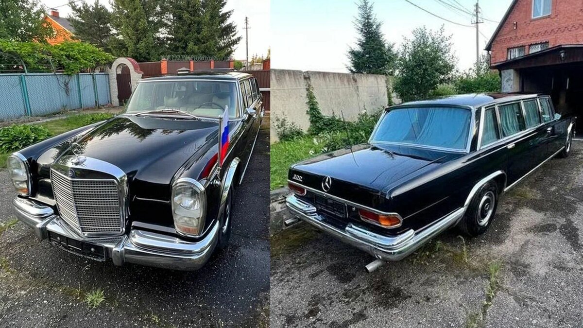 Редкий лимузин Mercedes-Benz 600 Pullman (W100) выставили на продажу на Авто.ру. Частный продавец из Москвы просит за раритет 1974 года 50 миллионов рублей.-1-2