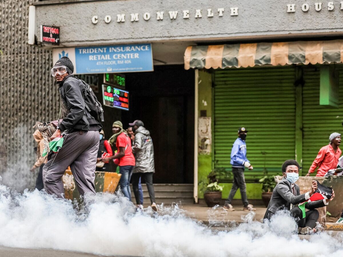    Участники антиправительственного протеста в Найроби, Кения© AFP 2024 / TONY KARUMBA