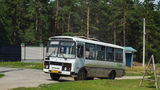 Автобус ПАЗ-32054 (АН 036 22). Покатушки по пригороду Барнаула.