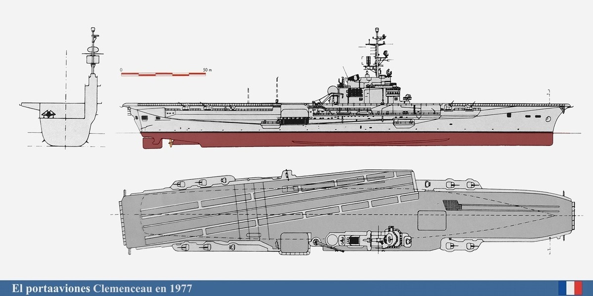 Общий вид авианосца Клеменсо