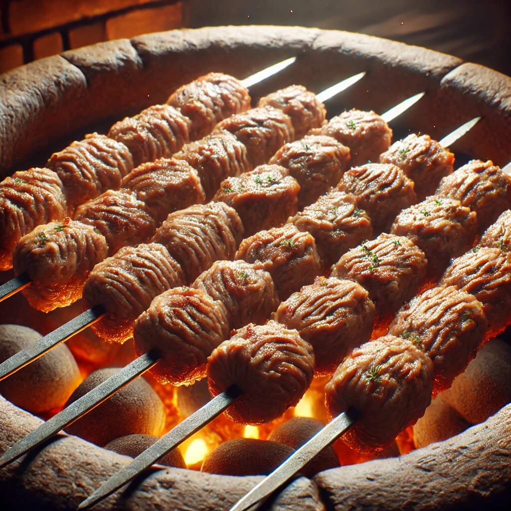 Кебаб из баранины, приготовленных в тандыре. 