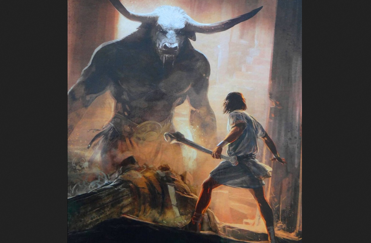 Тесей и Минотавр. Картинка из открытого источника в Яндексе