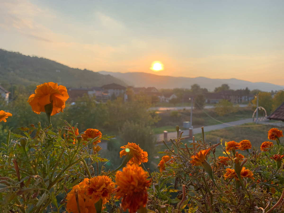 Закат в городе Трстеник, Сербия - личное фото автора
