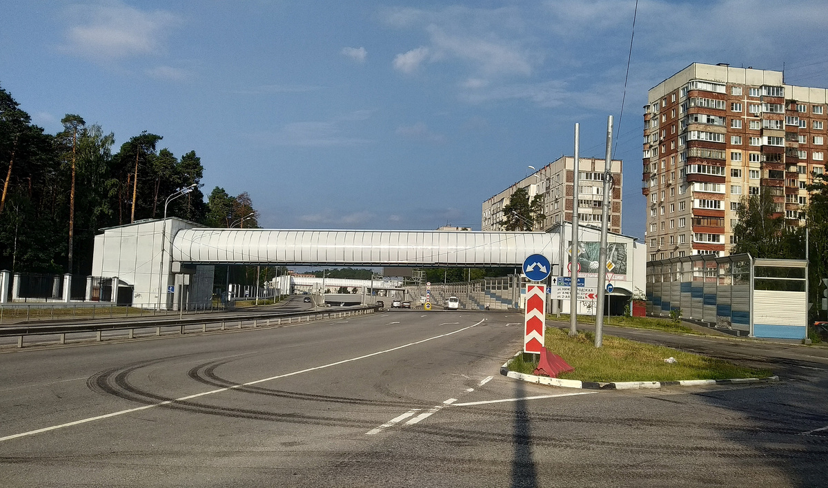 Вид в сторону пл. Громова в г. Жуковский в июле 2024 года, фото автора 