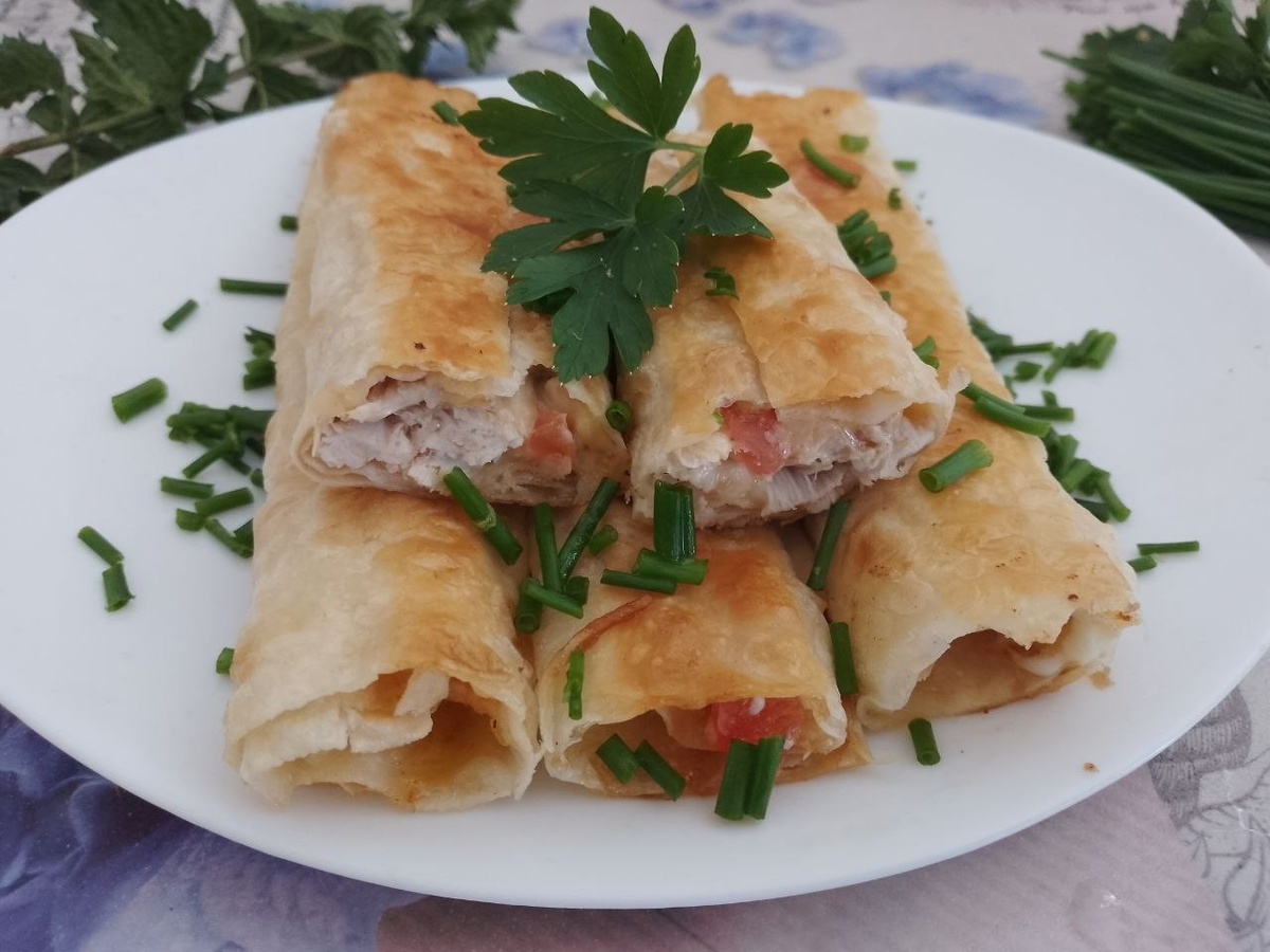 Пирожки из лаваша с мясной начинкой