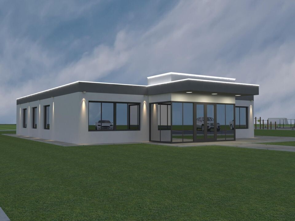    Визуализация эскиза здания для футбольного поля. Источник: Мастерская Владимира Золотова