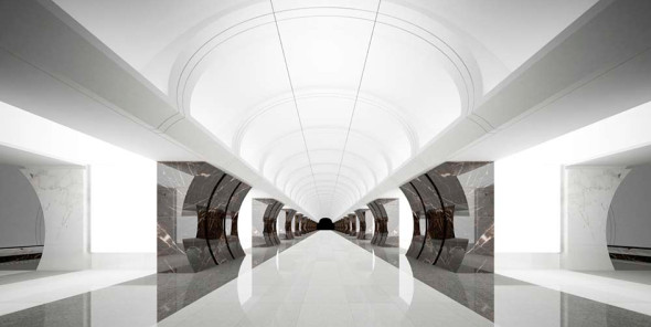 Проект интерьера станции «Достоевская» (проектное «Суворовская») от 2013 года
