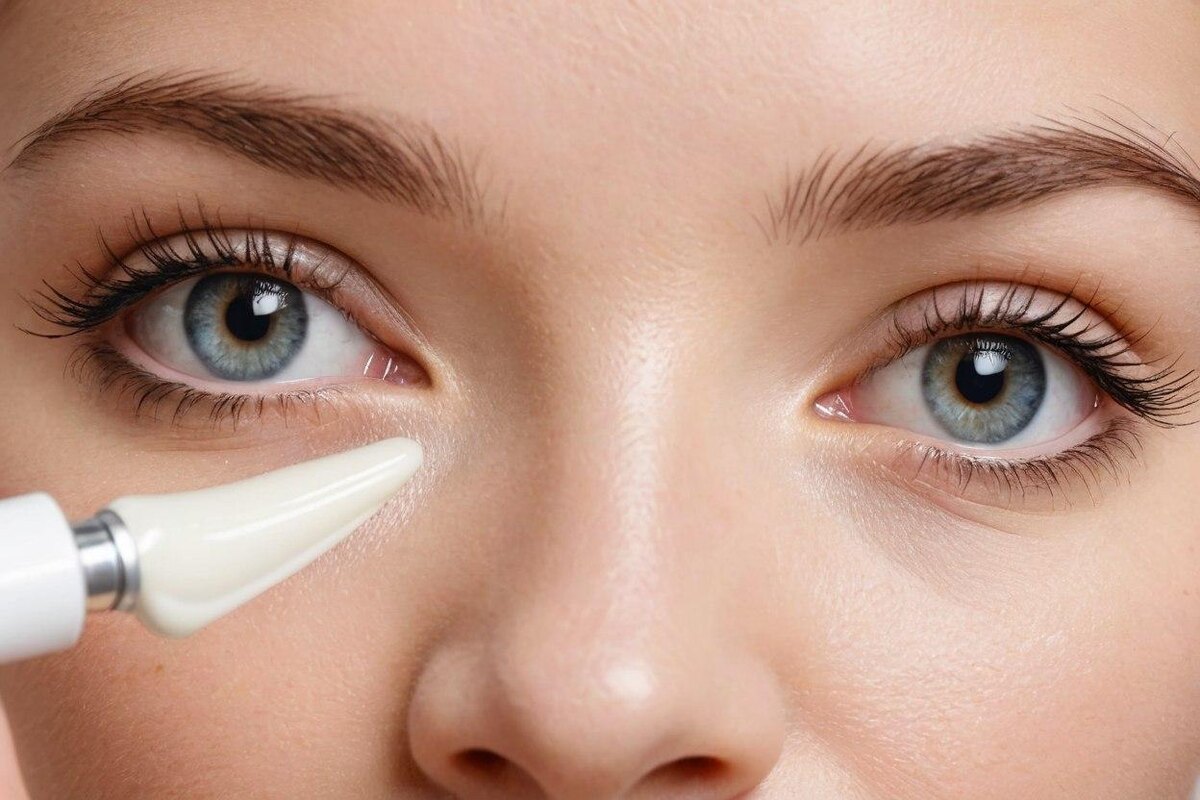 Картинка 1. Как правильно наносить крем для глаз