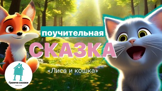 Поучительная сказка для детей. Аудиосказки для малышей. Братья Гримм. Лиса и кошка