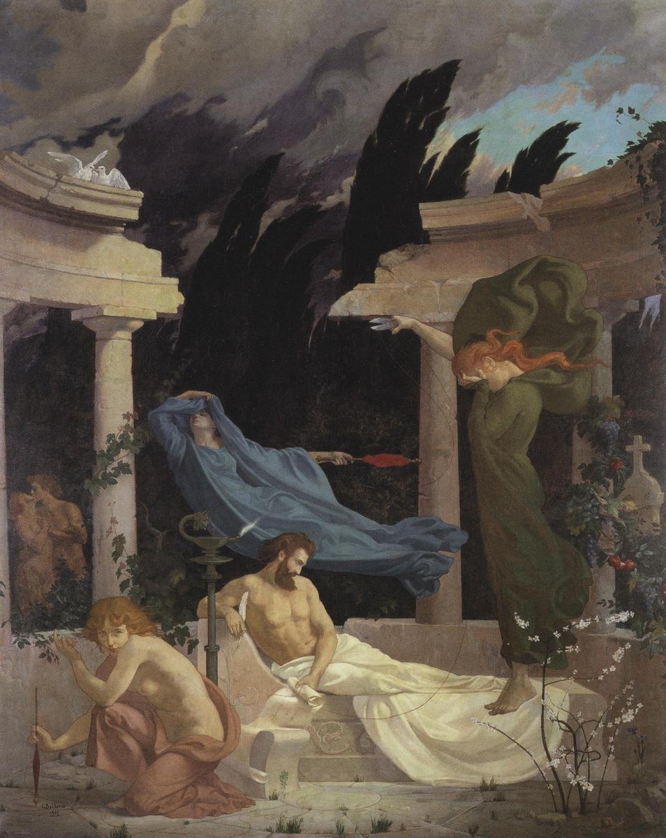 "Les Parques", Claude Dalbanne (1907) — картина французского художника-символиста. Парки, они же Мойры, являются тремя богинями судьбы.