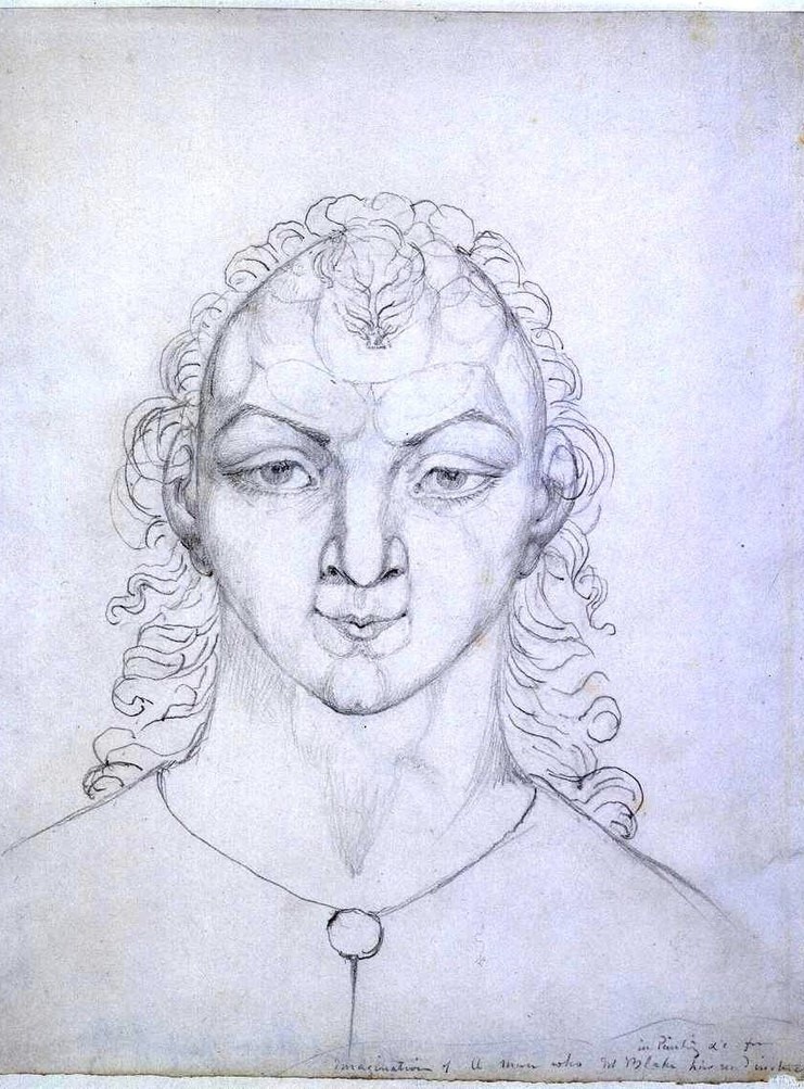Человек, учивший Блейка живописи в его сновидениях 1819