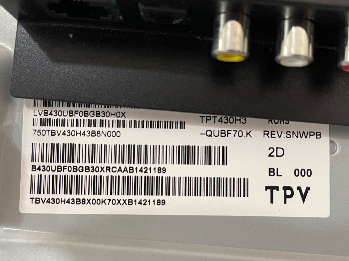 ЖК Панель установлена в ТВ LG 43UN68006LA