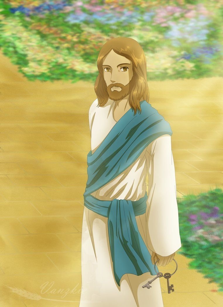 Иисус в стиле аниме. Скачано с Интернета.