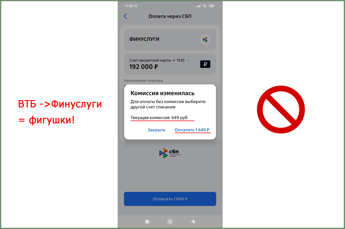 ВТБ - шная фига