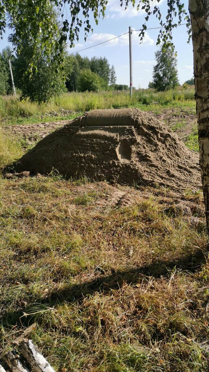 А это песок приехал