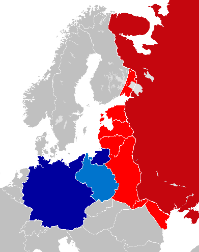 Раздел Европы после подписания пакта