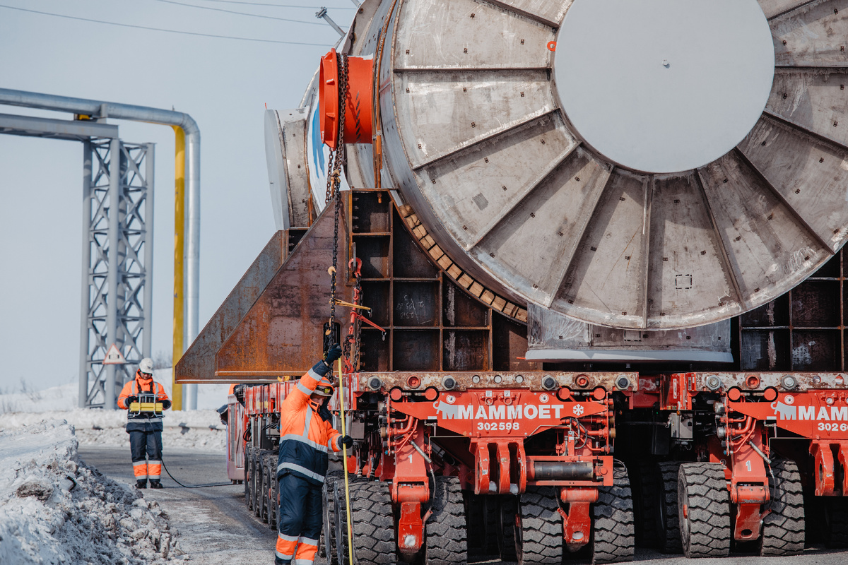 Транспортировка оборудования для Серной программы из Дудинки в Норильск