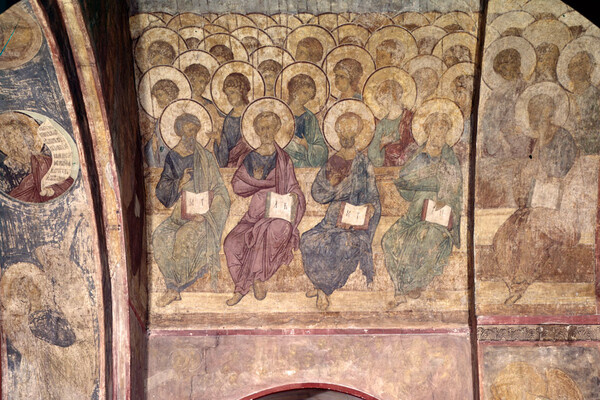    Северная стена центрального нефа Успенского собора во Владимире. Фреска работы Андрея Рублева, 1408 год / РИА Новости