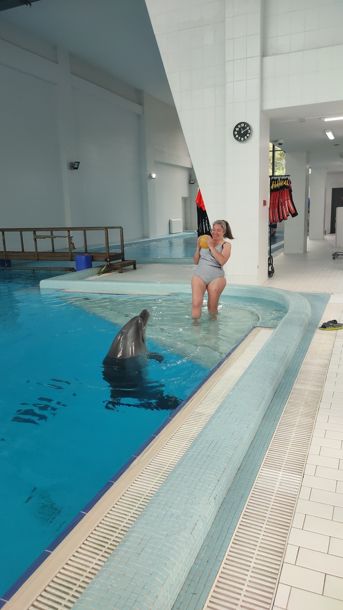 Дельфин и автор. 