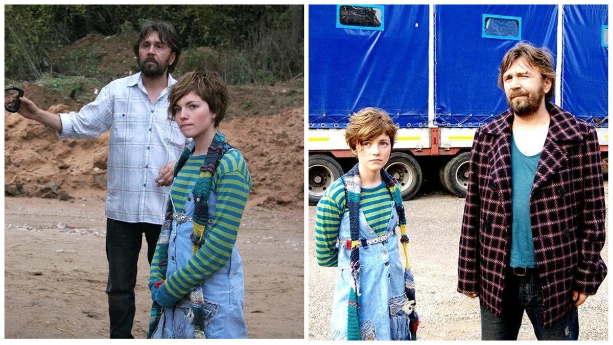 Анастасия Сметанина и Сергей Шнуров на съемках фильма «Слон»